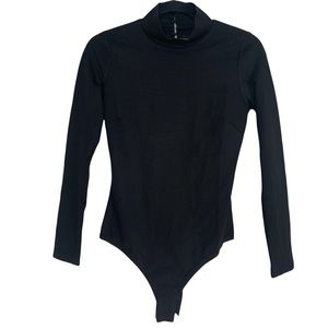 Lulus love on me backless long sleeve black bodysuit